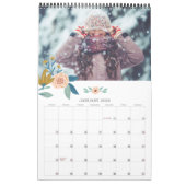 Elegant Florals Foto Collage Familie Memories Kalender (Jan 2026)