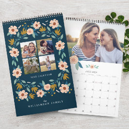 Elegant Florals Foto Collage Familie Memories Kalender