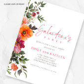 Elegant Florals Galentines Party Kaart