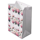 Elegant Florals Medium Cadeauzakje (Voorkant Gekanteld)