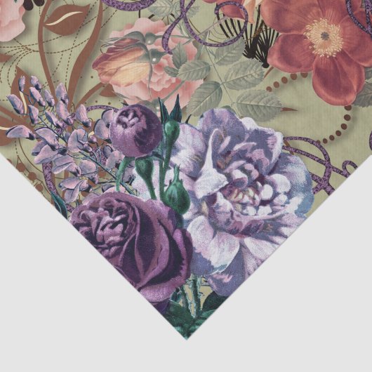 Elegant Florals Ontkoppeling Tissuepapier (Detail)