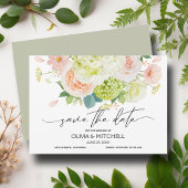 Elegant Florals op Sage Wedding Save The Date