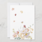 Elegant Florals Wildbloemen Roze Vrijgezellenfeest Kaart (Achterkant)