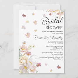 Elegant Florals Wildbloemen Vrijgezellenfeest Kaart