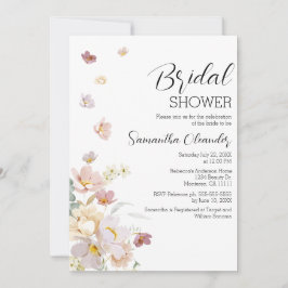 Elegant Florals Wildbloemen Vrijgezellenfeest Kaart