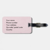 Elegant floranje bagagelabel met bloemen (Achterkant horizontaal)