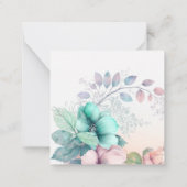 elegant floranje notitiekaartje (Achterkant)