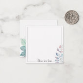 elegant floranje notitiekaartje (Voorkant / Achterkant in situ)