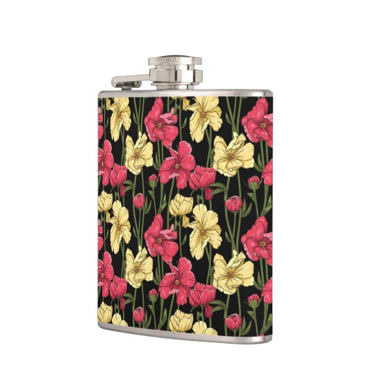 Elegant floreel patroon 2 heupfles (Links)