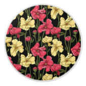 Elegant floreel patroon 2 keramische knop (Voorkant)