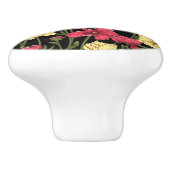 Elegant floreel patroon 2 keramische knop (Zijkant)