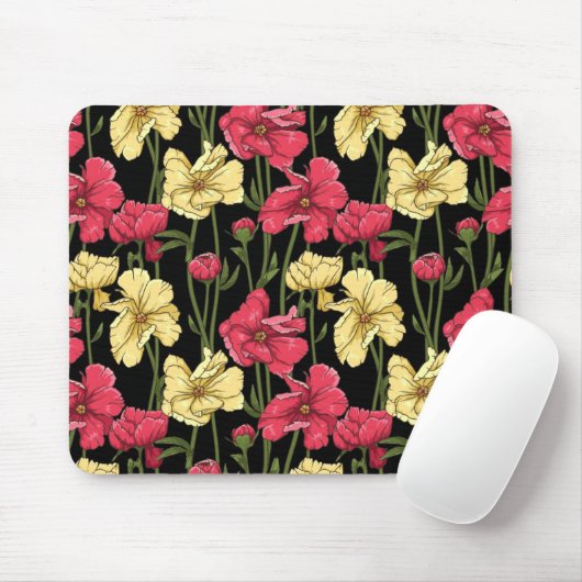 Elegant floreel patroon 2 muismat (Met muis)