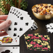 Elegant floreel patroon 2 pokerkaarten (Insitu)