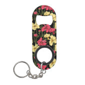 Elegant floreel patroon 2 sleutelhanger flessenopener (Voorkant)
