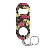 Elegant floreel patroon 2 sleutelhanger flessenopener (Achterkant)