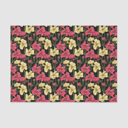 Elegant floreel patroon 2 tissuepapier (Voorkant)