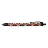 Elegant floreel patroon 2 zwarte inkt pen (Bovenkant)