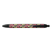 Elegant floreel patroon 2 zwarte inkt pen (Achterkant)