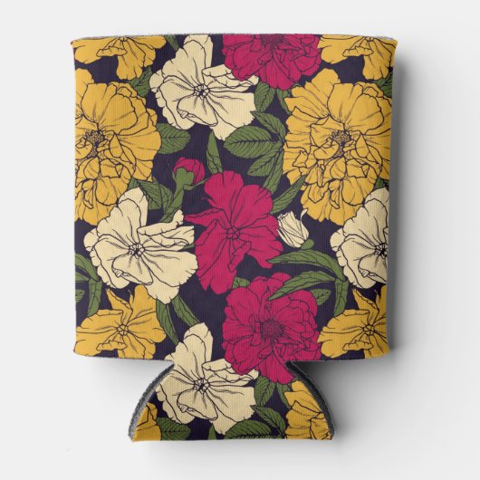 Elegant floreel patroon blikjeskoeler (Voorkant)