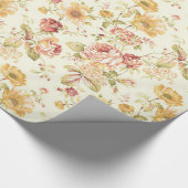 Elegant floreel patroon cadeaupapier (Hoek)