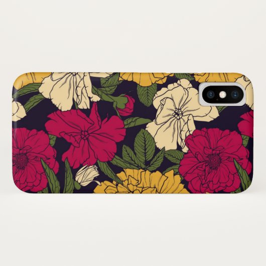 Elegant floreel patroon Case-Mate iPhone case (Achterkant (horizontaal))