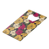 Elegant floreel patroon creditkaart flessenopener (Achterkant Gekanteld)