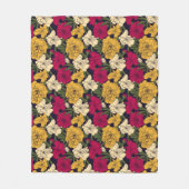 Elegant floreel patroon fleece deken (Voorkant)