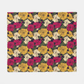 Elegant floreel patroon fleece deken (Voorkant (Horizontaal))