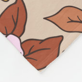 Elegant floreel patroon in kleine handtekenbloemen fleece deken (Hoek)