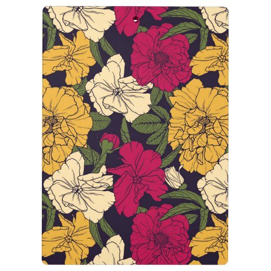 Elegant floreel patroon klembord (Achterkant)