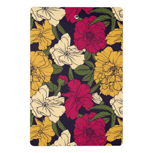 Elegant floreel patroon mini klembord (Achterkant)