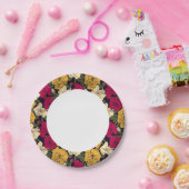 Elegant floreel patroon papieren bordje (Feest)