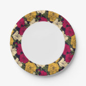 Elegant floreel patroon papieren bordje (Voorkant)