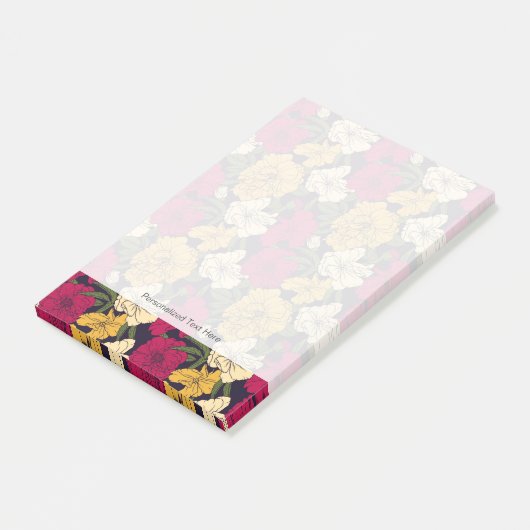 Elegant floreel patroon post-it® notes (Schuin)