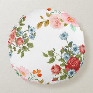 Elegant floreel patroon rond kussen