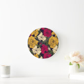 Elegant floreel patroon ronde klok (Huis)