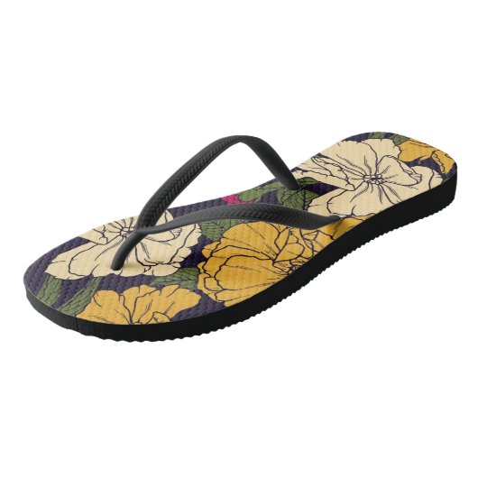 Elegant floreel patroon teenslippers (Schuin)