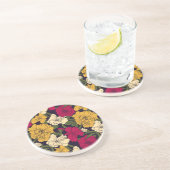 Elegant floreel patroon zandsteen onderzetter (Zijkant)