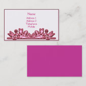 Elegant Florish in Pinks - Profielkaart Visitekaartje (Voorkant / Achterkant)