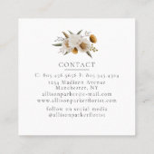 Elegant Florist Floriculturist Visitekaartje (Achterkant)