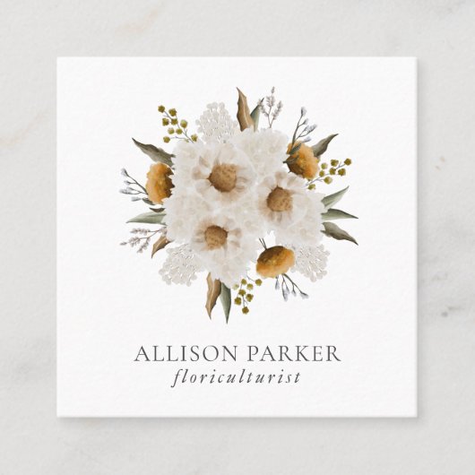 Elegant Florist Floriculturist Visitekaartje (Voorkant)