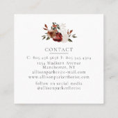 Elegant Florist Floriculturist Visitekaartje (Achterkant)