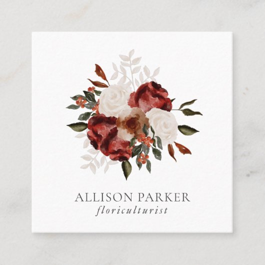 Elegant Florist Floriculturist Visitekaartje (Voorkant)