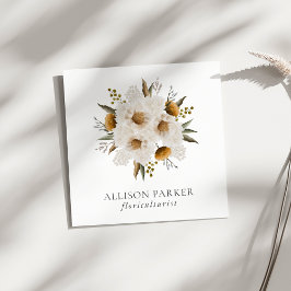 Elegant Florist Floriculturist Visitekaartje