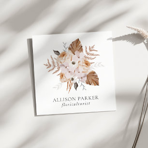 Elegant Florist Floriculturist Visitekaartje