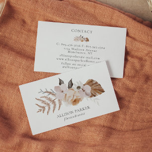 Elegant Florist Floriculturist Visitekaartje