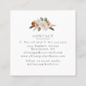 Elegant Florist Floriculturist Visitekaartje (Achterkant)