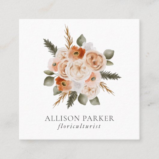 Elegant Florist Floriculturist Visitekaartje (Voorkant)