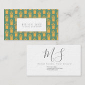 Elegant Florist  Green Floral Visitekaartje (Voorkant / Achterkant)