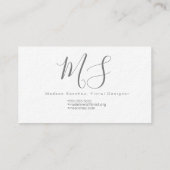 Elegant Florist  Green Floral Visitekaartje (Achterkant)